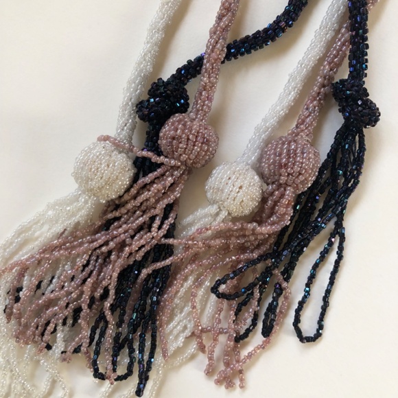Belt or Necklace Wrap, Beaded & Tasseled, Choose Your Color main image 11